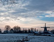 Bolwerksmolen, Deventer  (c) Henk Melenhorst : sneeuw, winter, Bolwerksmolen